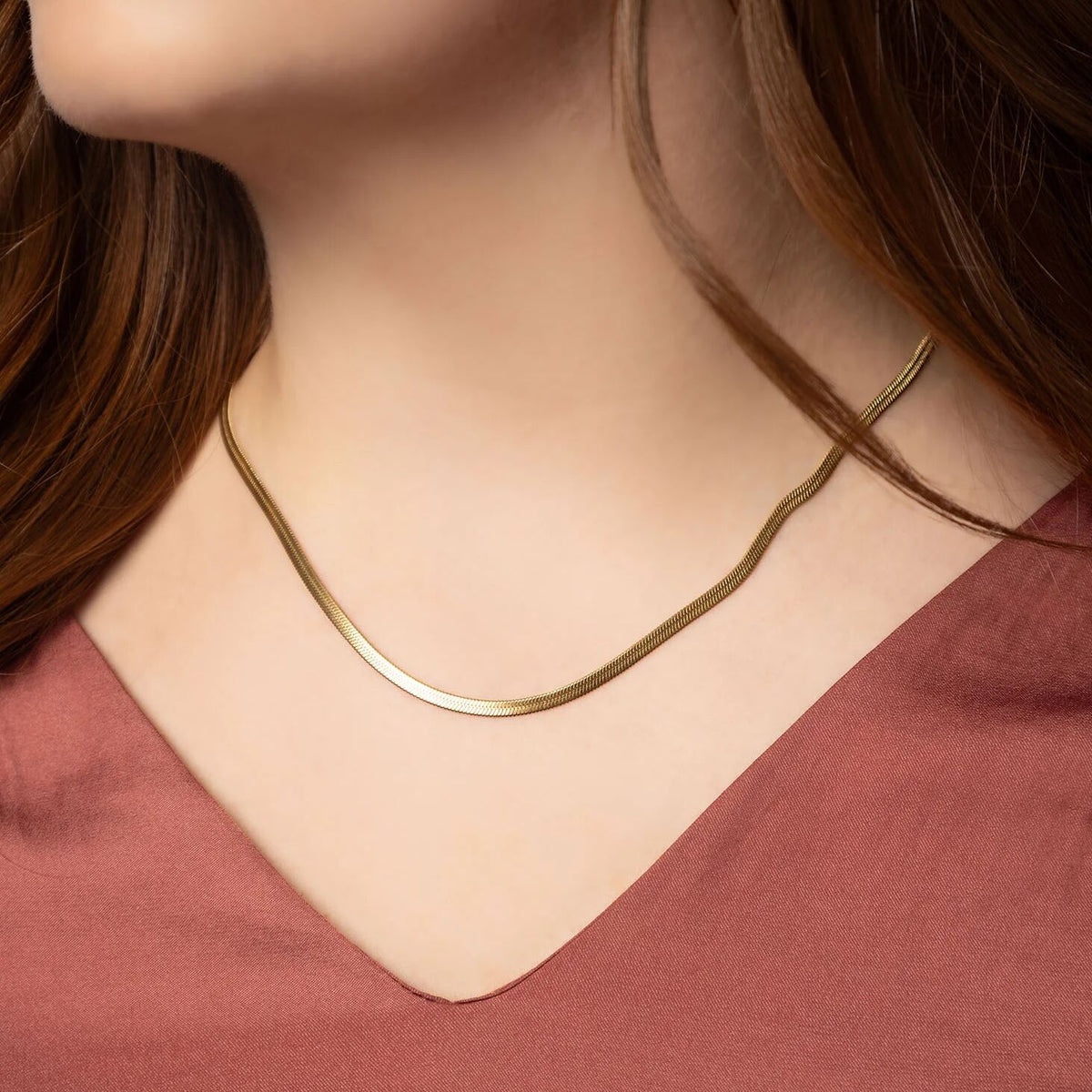 14K Gold Filled Plus™ Herringbone Chain Necklace