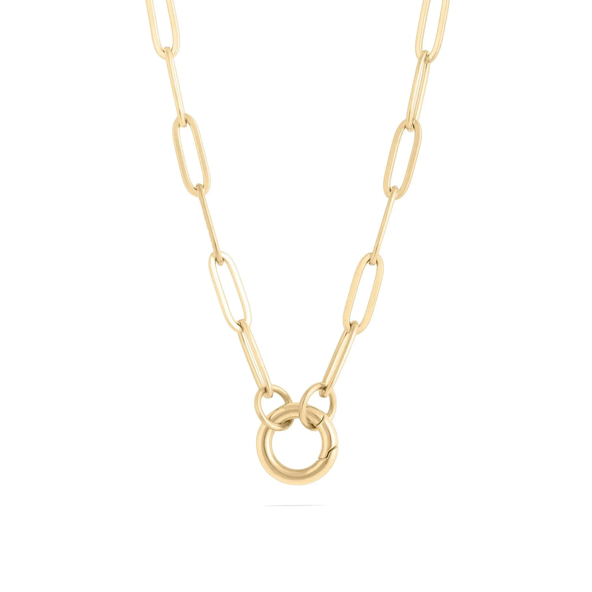 14K Gold Filled Plus™ Paperclip Charm Keeper Necklace