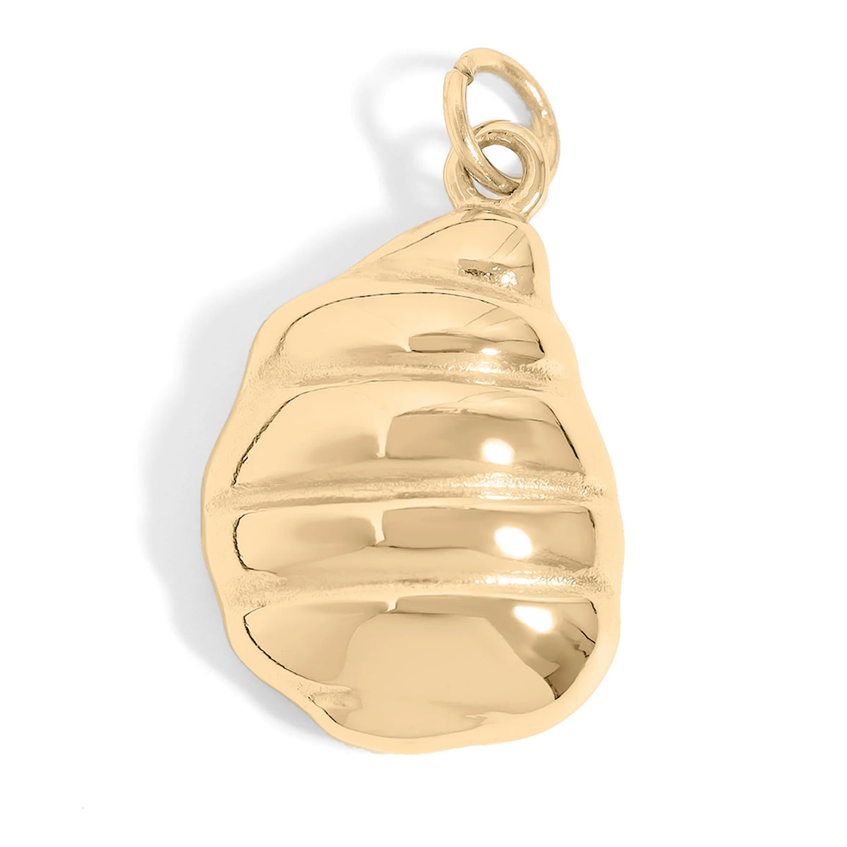 18K Gold PVD Shell Charm with Pearl
