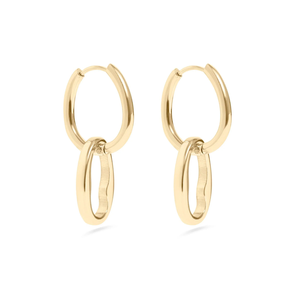 14K Gold Filled Plus™ Interlocked Oval Pendant Earrings