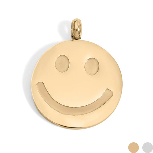 Stainless Steel Smiley Face Charm