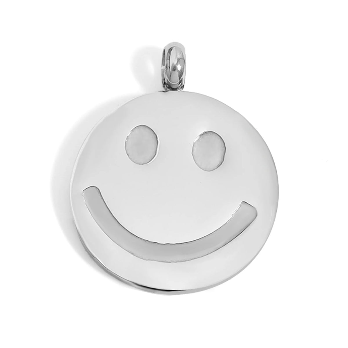 Stainless Steel Smiley Face Charm