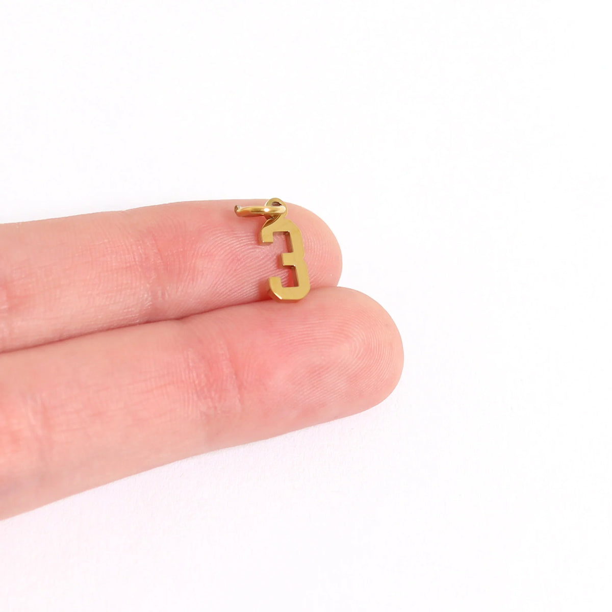 18K Gold PVD Small Sport Number Pendants